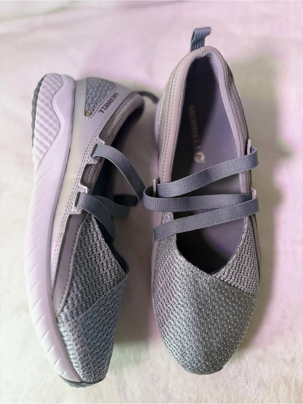 Merrell Women's Gray Knit Slip-On Mary Jane Loafer